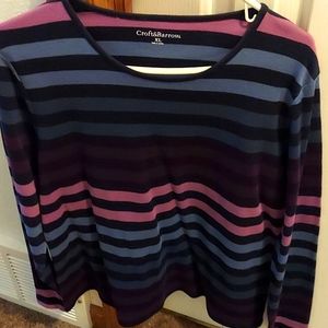 Croft & Barrow shirt , size XL I multi colors of blue, rose and purple.